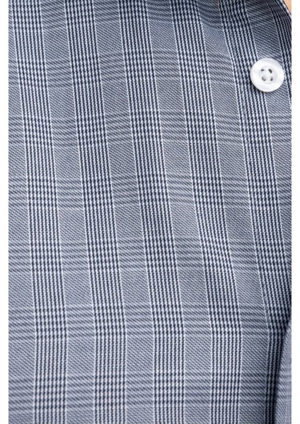 Klasik Fit Uzun Kollu Ince Çizgili Pamuklu Kravatlık Yaka Erkek Gri Gömlek fırsatları