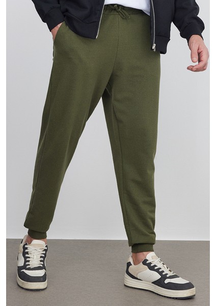 Erkek 3'lü Paket Siyah-Lacivert-Haki Regular Fit Beli Bağcıklı Jogger Cepli Lastikli Paça Eşofman Al modelleri