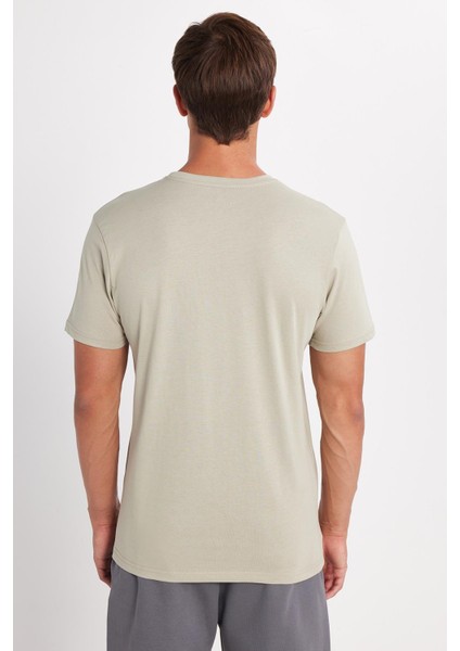 Unisex Slim Fit Dar Kesim %100 Pamuk Yumuşak Dokulu Yeşil Bisiklet Yaka Tişört indirimleri