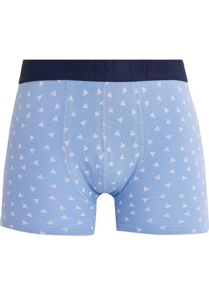 Erkek 3'lü Pamuk Likralı Esnek Kumaş Boxer