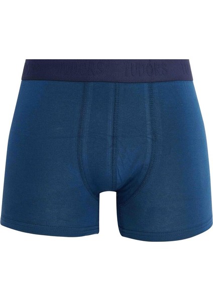 Erkek 3'lü Pamuk Likralı Esnek Kumaş Boxer