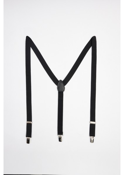 Erkek Düz Ince Siyah Pantolon Askısı modelleri