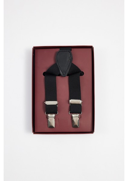 Erkek Düz Ince Siyah Pantolon Askısı fırsatları