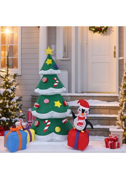 Şişme Noel Ağacı 5 9ft Işıklı Tatil Partisi Havaya Uçurmak Noel Ağacı Şişme Açık Hava Süslemeleri Ab (Yurt Dışından) modelleri