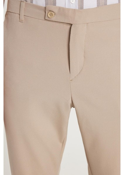 Erkek Slim Fit Dar Kesim Chino Yandan Cepli Pamuklu Taş Pantolon fiyatları