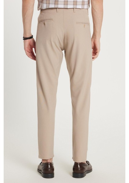 Erkek Slim Fit Dar Kesim Chino Yandan Cepli Pamuklu Taş Pantolon fırsatları