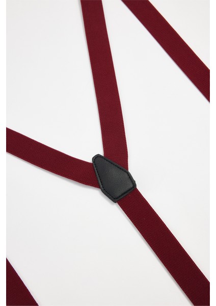 Erkek Düz Ince Bordo Pantolon Askısı fiyatları