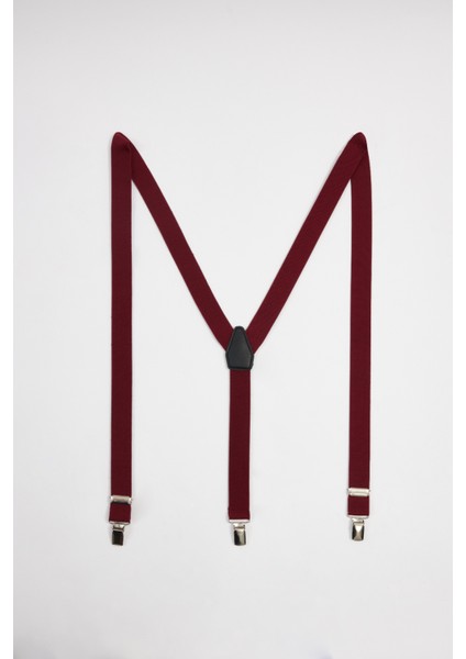 Erkek Düz Ince Bordo Pantolon Askısı modelleri