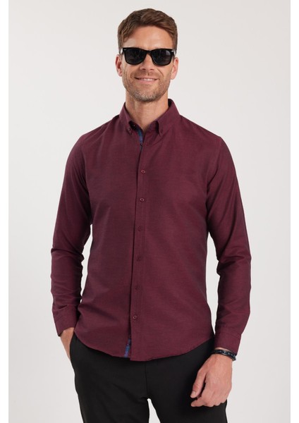 Slim Fit Dar Kesim Uzun Kol Poplin Gömlek Yaka Oxford Spor Erkek Gömlek indirimleri