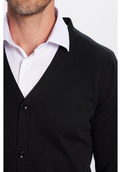 Erkek Slim Fit Dar Kesim Düğmeli Düz Pamuk Hırka modelleri