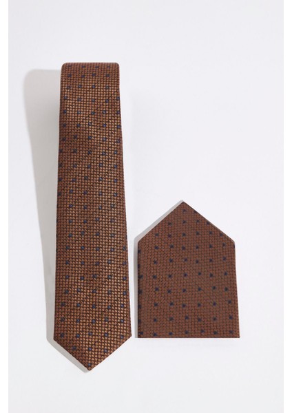 Desenli Klasik Cep Mendilli Erkek Kravat