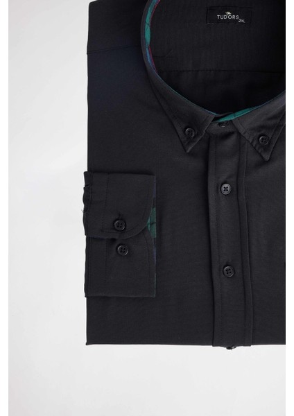 Büyük Beden Düğmeli Yaka Poplin Pamuklu Kolay Ütü Oxford Erkek Gömlek modelleri