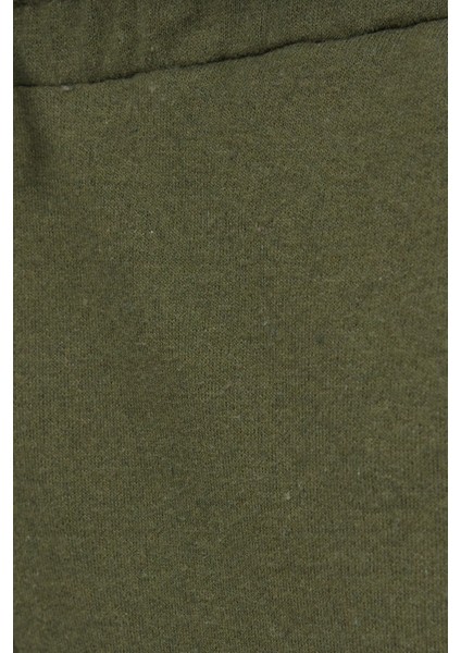 Erkek Regular Fit Klasik Kesim Beli Bağcıklı Jogger Cepli Lastikli Paça Haki Eşofman Altı