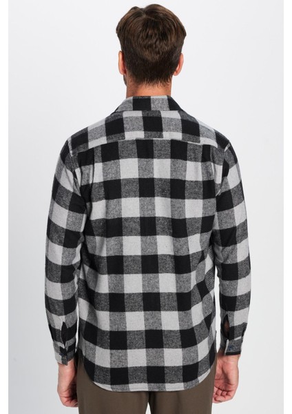 Erkek Regular Fit Klasik Kesim Oduncu Tek Cep Kareli Kışlık Gömlek fırsatları