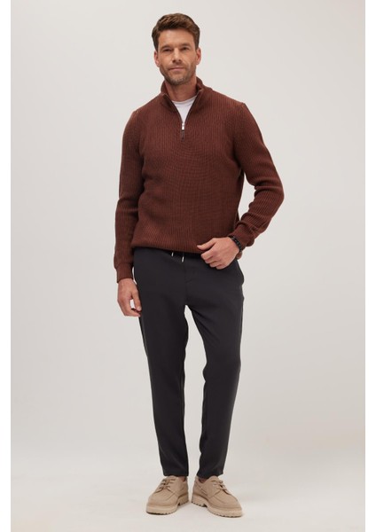 Erkek Regular Fit Beli Lastikli Bağcıklı Jogger Gri Pantolon Rahat Kesim Yan Cepli fiyatları