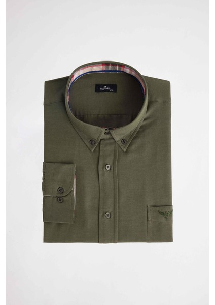 Büyük Beden Düğmeli Yaka Poplin Pamuklu Kolay Ütü Oxford Erkek Gömlek fiyatları