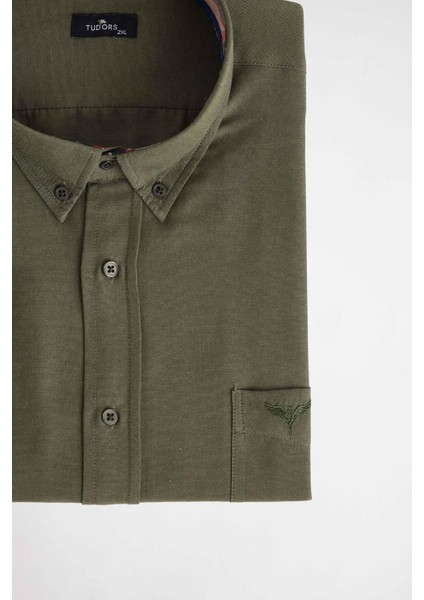 Büyük Beden Düğmeli Yaka Poplin Pamuklu Kolay Ütü Oxford Erkek Gömlek modelleri