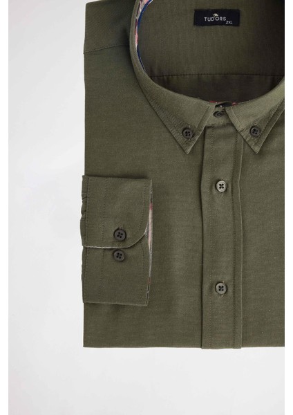 Büyük Beden Düğmeli Yaka Poplin Pamuklu Kolay Ütü Oxford Erkek Gömlek fırsatları