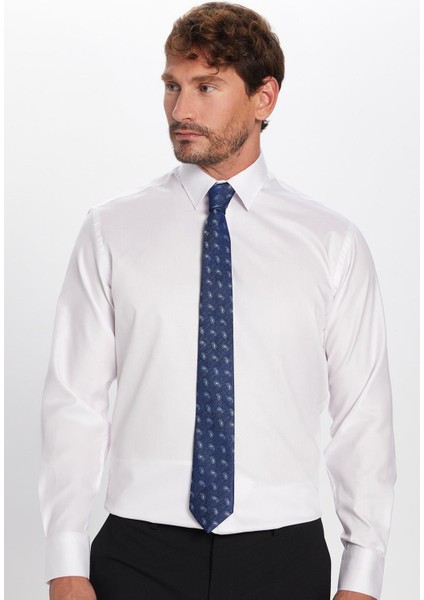 Erkek Regular Fit Beyaz Non-Iron Pamuklu Doğa Dostu Ekoteks Belgeli Ütü Gerektirmez Gömlek modelleri