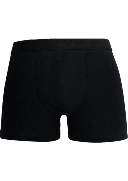 Erkek 3'lü Pamuk Likralı Esnek Kumaş Siyah Boxer fiyatları