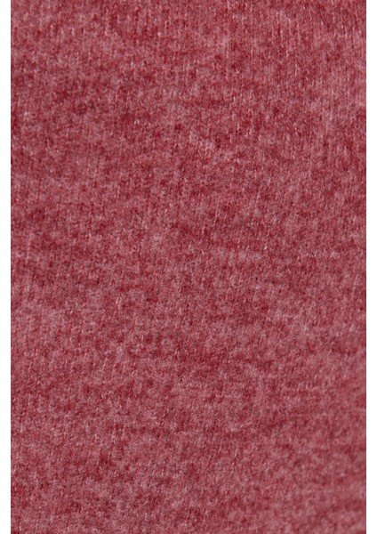 Kadın Slim Fit Dar Kesim Yırtmaçlı Bordo Etek