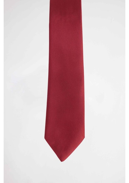 3'lü Paket Düz İnce Siyah-Lacivert-Bordo Erkek Kravat