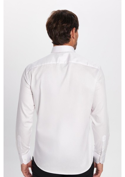 Erkek Slim Fit Non-Iron Pamuklu Doğa Dostu Ekoteks Belgeli Ütü Gerektirmez Beyaz Gömlek indirimleri