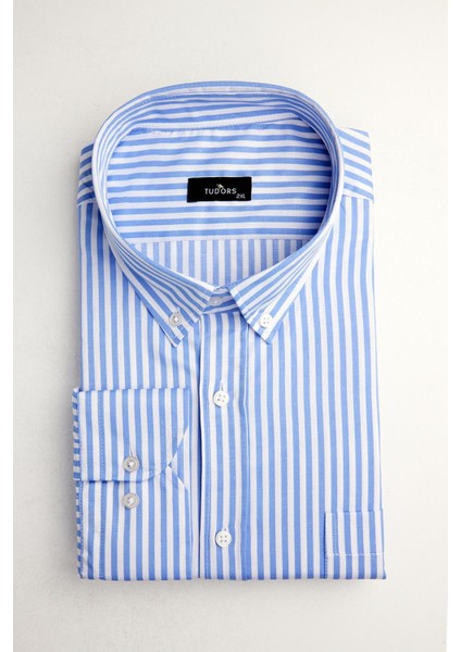 Erkek Big Size Büyük Beden Uzun Kollu Çizgili Gömlek fiyatları