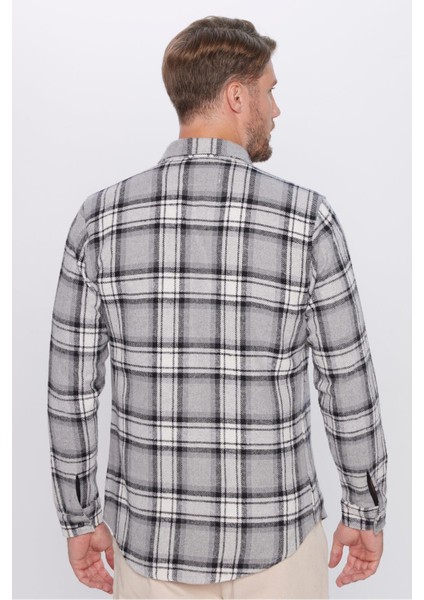 Erkek Slim Fit Dar Kesim Oduncu Tek Cep Kareli Kışlık Gömlek indirimleri