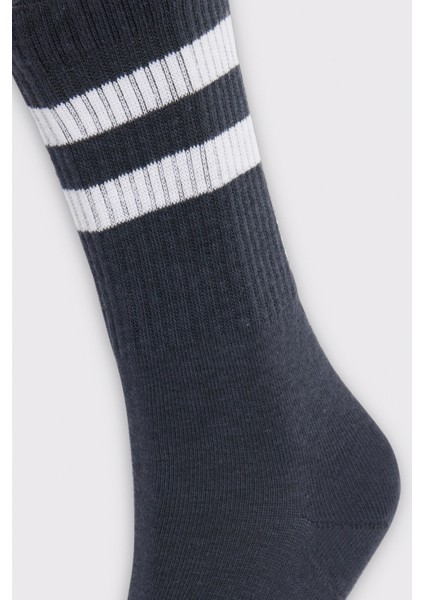 Unisex Çizgili Kolej Füme Tenis Çorabı fiyatları