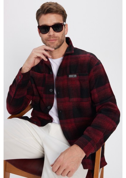 Erkek Relax Fit Rahat Kesim Oduncu Çift Cepli Kareli Yırtmaçlı Kışlık Gömlek indirimleri