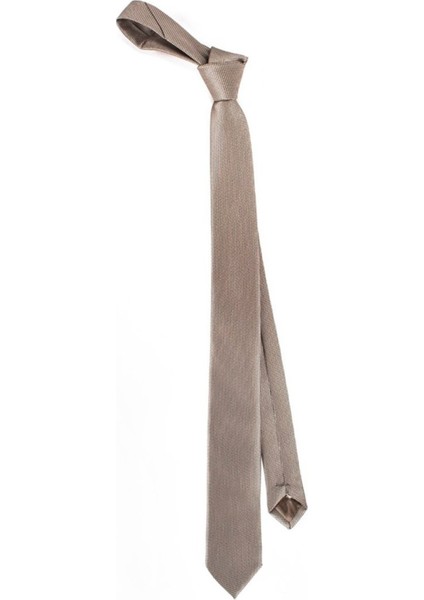 İnce Armürlü Krem Rengi Erkek Kravat modelleri