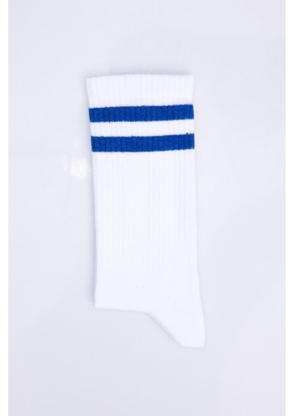 Unisex Çizgili Kolej Beyaz Tenis Çorabı modelleri