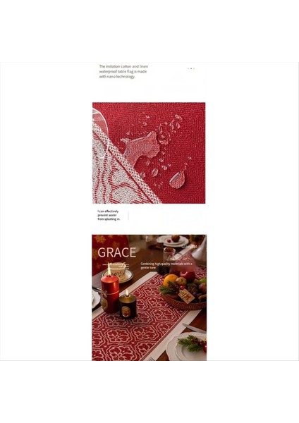 Kırmızı Noel Masa Koşucu Zarif Çiçek Jakarlı Masa Koşucu Ev Dekor Için Saçaklı 14X71 Inç D (Yurt Dışından) modelleri