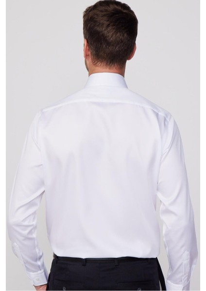 Regular Fit Beyaz Non-Iron %100 Pamuk Doğa Dostu Ekoteks Belgeli Ütü Gerektirmez Gömlek indirimleri