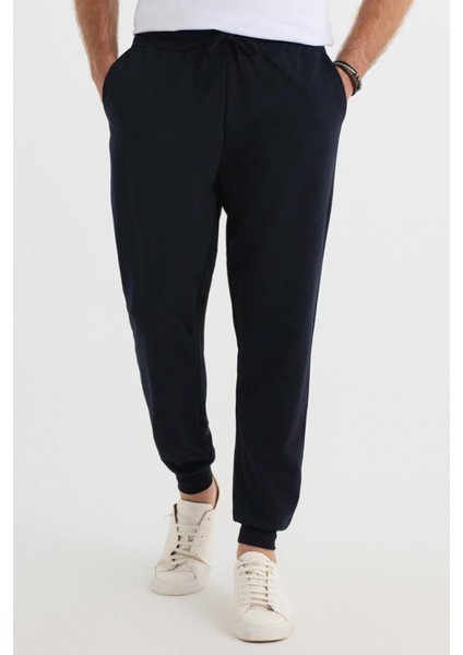 Erkek 3lü Paket Siyah-Lacivert-Gri Regular Fit Beli Bağcıklı Jogger Cepli Lastikli Paça Eşofman Altı fırsatları