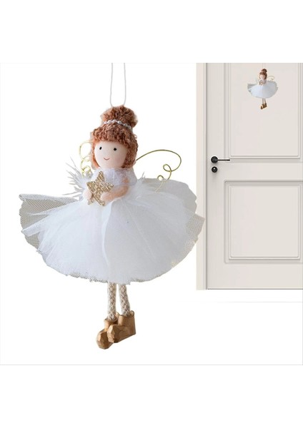 Noel Ağacı Melek Kız Süs Tül Etek Mevsimlik Dekor Oturma Odası Için Noel Altın Kanat Süsler C (Yurt Dışından) modelleri