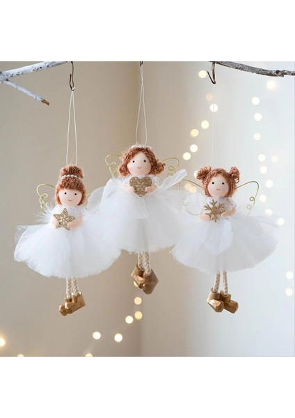 Noel Ağacı Melek Kız Süs Tül Etek Mevsimlik Dekor Oturma Odası Için Noel Altın Kanat Süsler C (Yurt Dışından) fırsatları