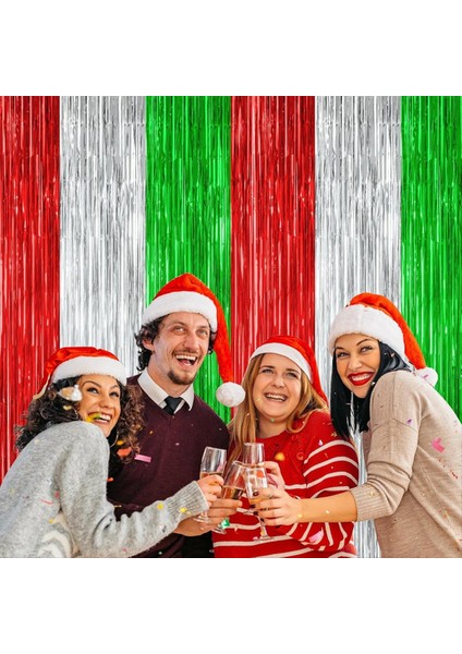 12 Paket Noel Partisi Zemin 78 74X39 37 Inç Folyo Flama Saçak Perde Flama Asılı Yılbaşı Dekoru (Yurt Dışından) indirimleri