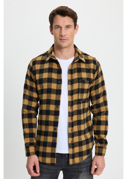 Erkek Slim Fit Dar Kesim Uzun Kollu Cepli Kareli Dama Desenli Kışlık Oduncu Gömlek fiyatları