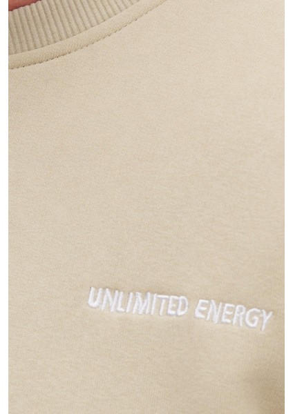 Erkek Relax Fit Pamuklu 3 İplik Yumuşak Dokulu İçi Polarlı Bisiklet Yaka Taş Eşofman Takımı