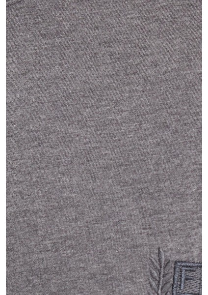 Erkek Standart Fit %100 Pamuk V Yaka Beli Lastikli Gri Pijama Takımı