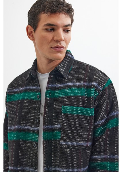 Erkek Relax Fit Rahat Kesim Tek Cepli Kareli Kışlık Oduncu Gömlek fiyatları