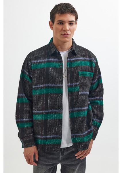 Erkek Relax Fit Rahat Kesim Tek Cepli Kareli Kışlık Oduncu Gömlek indirimleri
