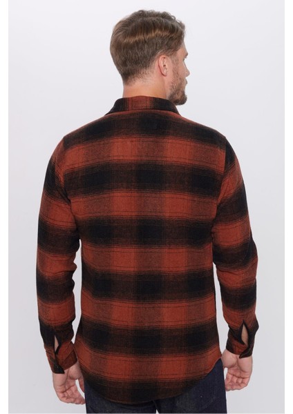 Erkek Slim Fit Dar Kesim Oduncu Kareli Kışlık Gömlek indirimleri