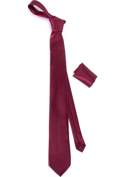 Klasik Armürlü Bordo Kravat modelleri