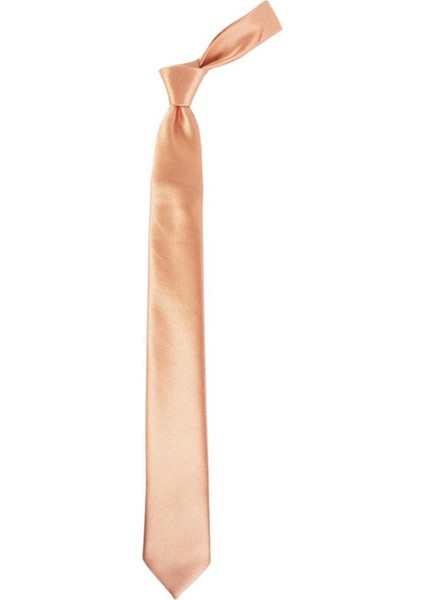 Desenli Klasik Cep Mendilli Somon Rengi Erkek Kravat modelleri