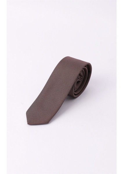 Düz İnce Armürlü Kahverengi Erkek Kravat fiyatları