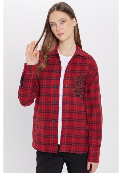 Relax Fit Uzun Kollu Kareli Baskılı Fleto Cep Salaş Kışlık Oduncu Kırmızı-siyah Erkek Gömlek fırsatları