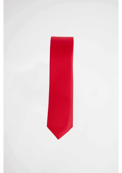 3'lü Paket Düz İnce Kırmızı Erkek Kravat modelleri